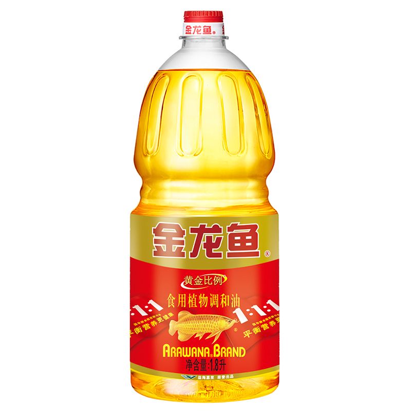 京东 【2瓶装】金龙鱼 食用油 黄金比例食用调和油 1.8l