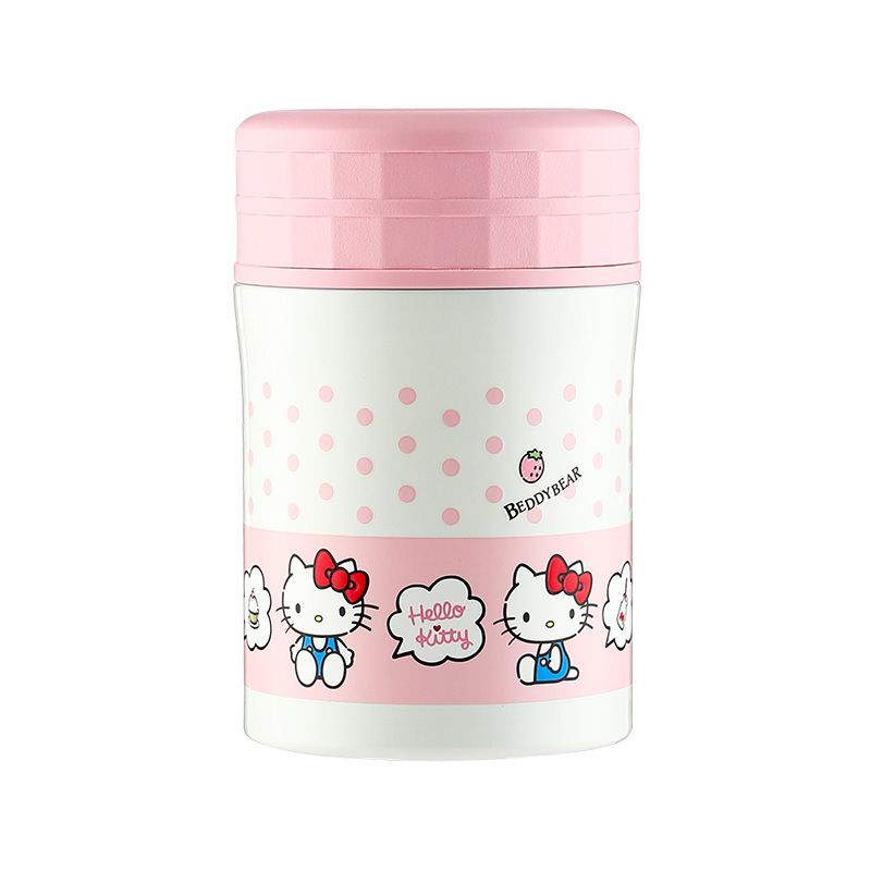 杯具熊 HELLOKITTY IP联名系列焖烧壶500ml 含汤匙 限量款 全积分兑换 保温壶焖烧罐 - 粉色 焖烧保温杯