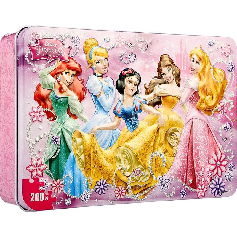 京东直供 迪士尼（Disney）200片拼图玩具 儿童拼图女孩玩具公主大集合(古部木制)家居装饰