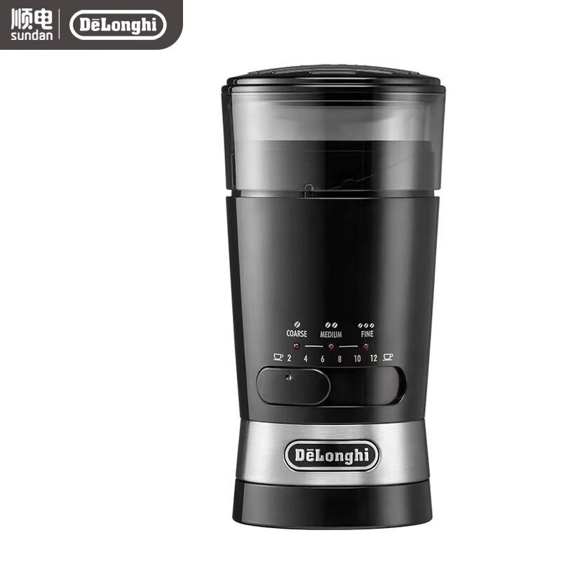 德龙 Delonghi 新款 家用电动按压式磨豆机咖啡豆研磨\磨粉 KG210