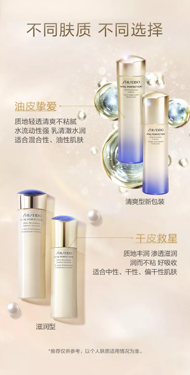 Shiseido/资生堂悦薇水乳套装水150ml+乳液100ml 亮肤紧致祛黄抗