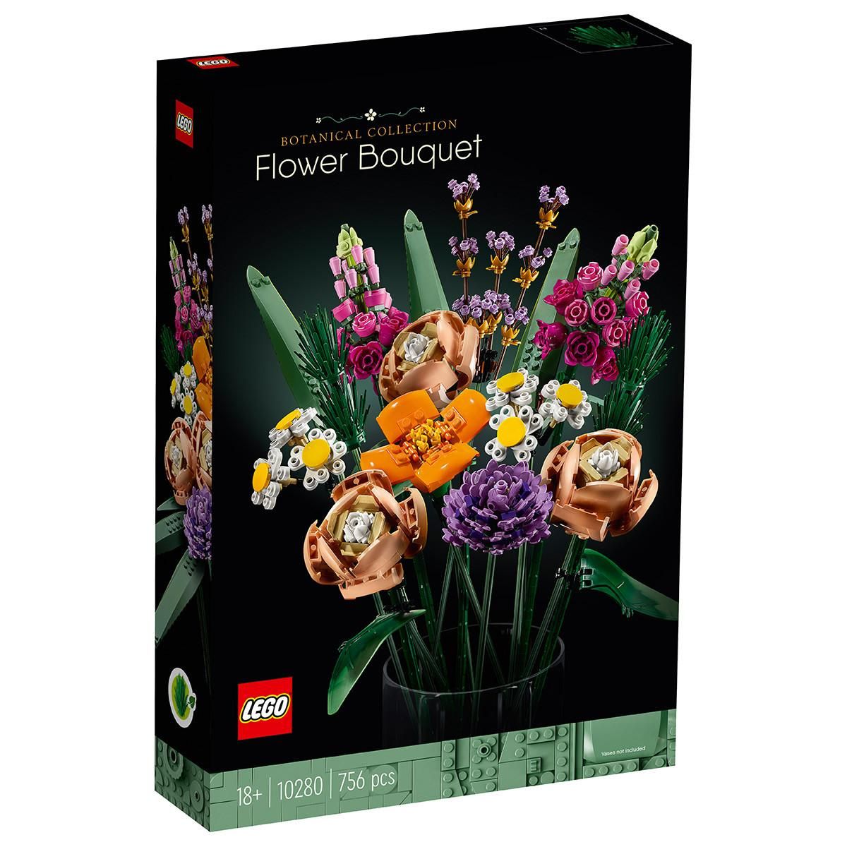 新品 积木玩具创意系列10280乐高花束拼装花卉积木女孩送礼 10280乐高花束 756颗粒/盒