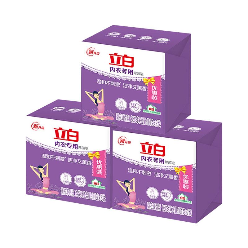立白 【到手6块】内衣皂女士内裤专用101克X2块X3组