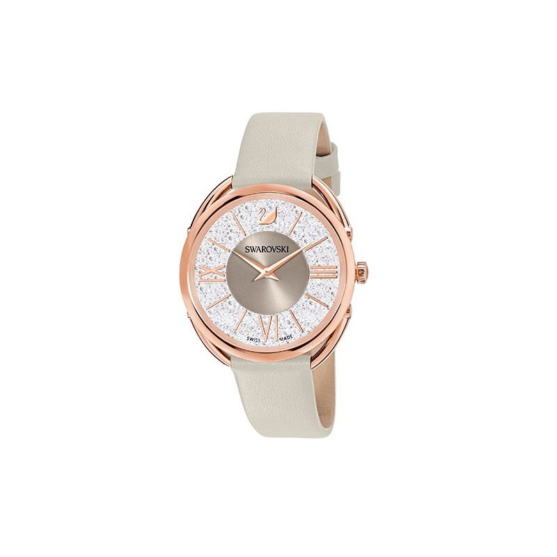 施华洛世奇 璀璨优雅 欧美表腕表手表 满天星仿水晶镶钻 石英表 手表女情侣表 女友礼物 灰色 35mm 5452455