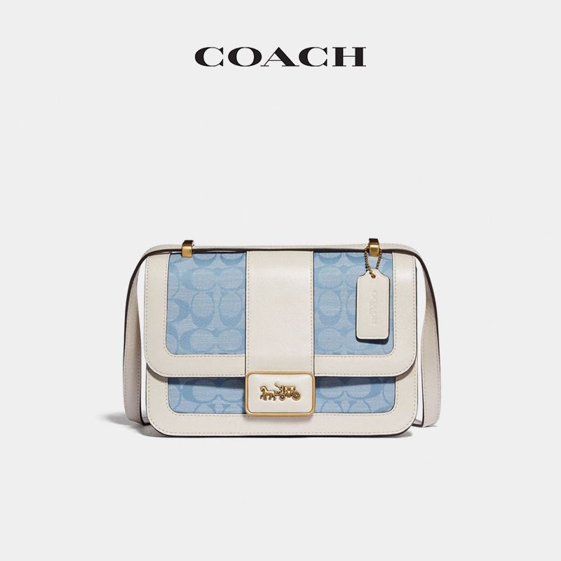 COACH 蔻驰Chambray香布雷经典款Alie单肩包清新百搭4691香布雷