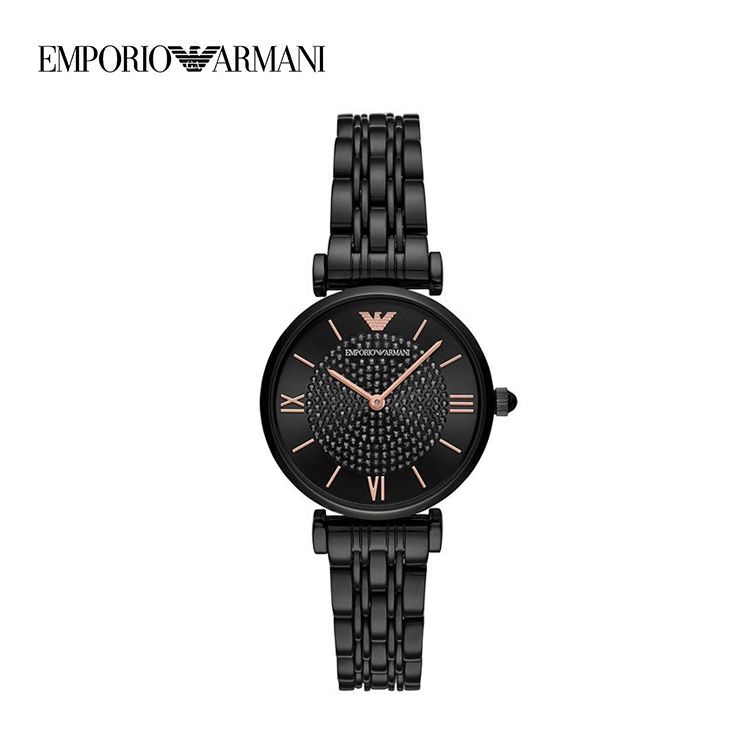EMPORIO ARMANI 阿玛尼 黑夜满天星手表 时尚优雅休闲女士石英腕表 AR11245 意大利进口 优雅精致 XUNAN