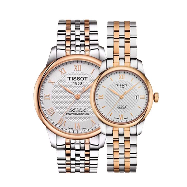 TISSOT/天梭 力洛克系列钢带自动机械情侣款单只T006.207.22.038女表 T006.407.22.033.00男表