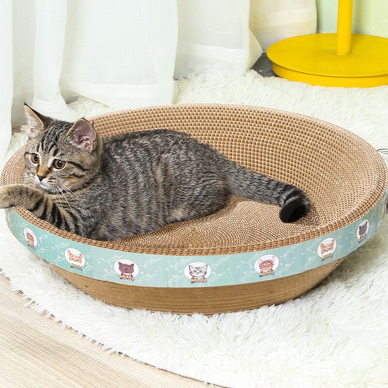京东直供 疯狂的主人猫抓板窝碗形大号猫抓盆不掉屑猫窝宠物猫玩具瓦楞纸猫爪板