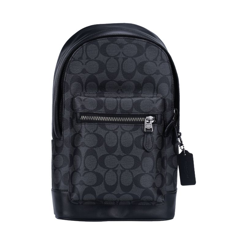 COACH/蔻驰  奥莱款男士PVC配皮单肩斜挎包 2853QBAF4 美国进口 XUNAN