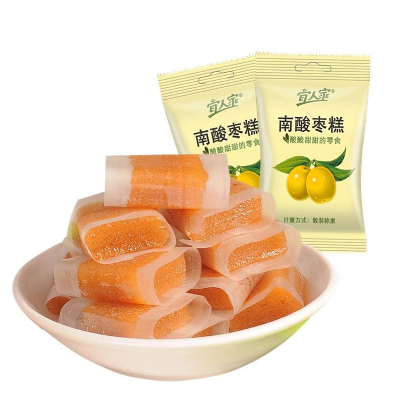宜人家酸枣糕江西特产五眼果手工农家自制野生甜酸枣糕年货零食 200g(约30小包) 原味酸枣糕
