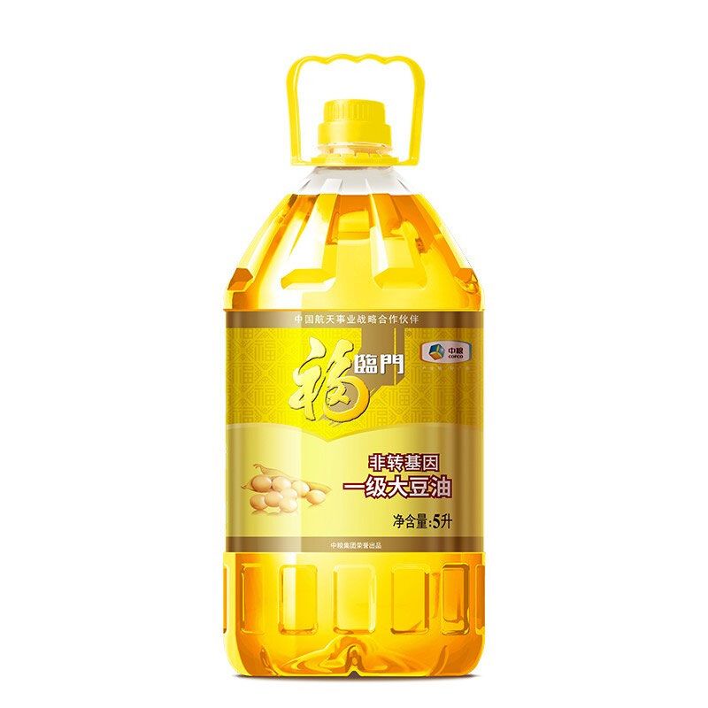 福临门 食用油 非转基因一级大豆油5L 中粮出品