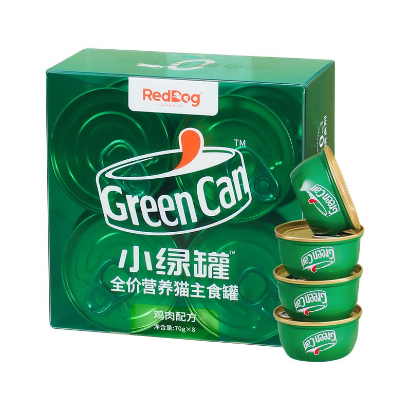 京东直供 红狗 猫罐头70g*8罐鸡肉口味 主食猫罐头主食罐成猫幼猫猫咪补水营养