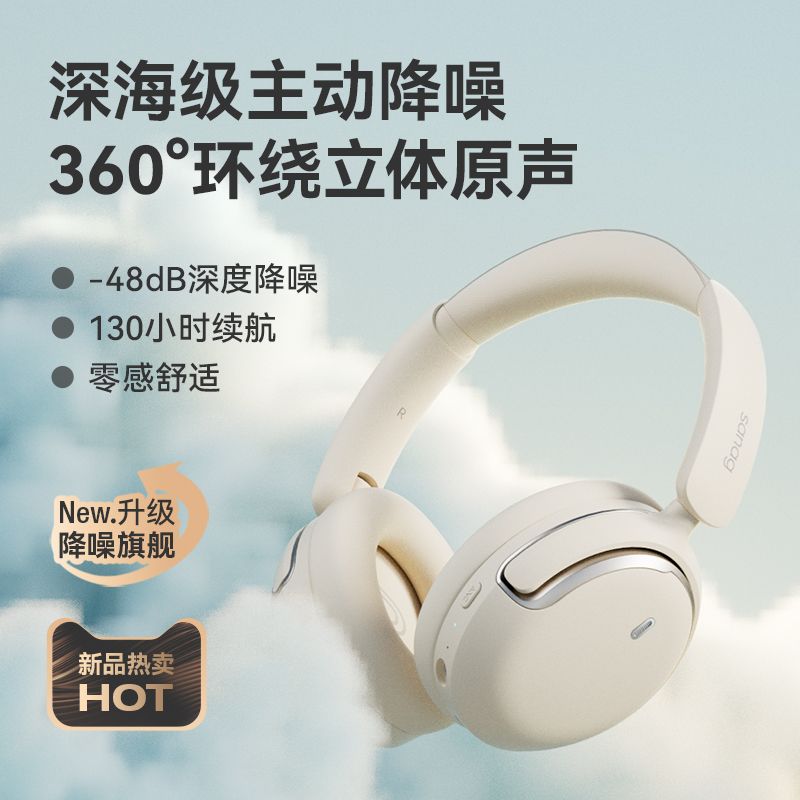 Sanag D50主动降噪无线蓝牙耳机头戴式电脑游戏耳麦
