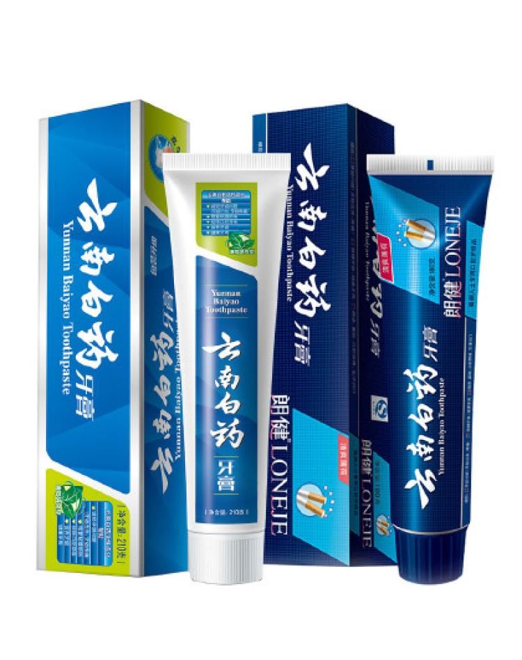 云南白药 【烟牙祛渍清新】烟后去渍润口180g+护龈清新薄荷味210g