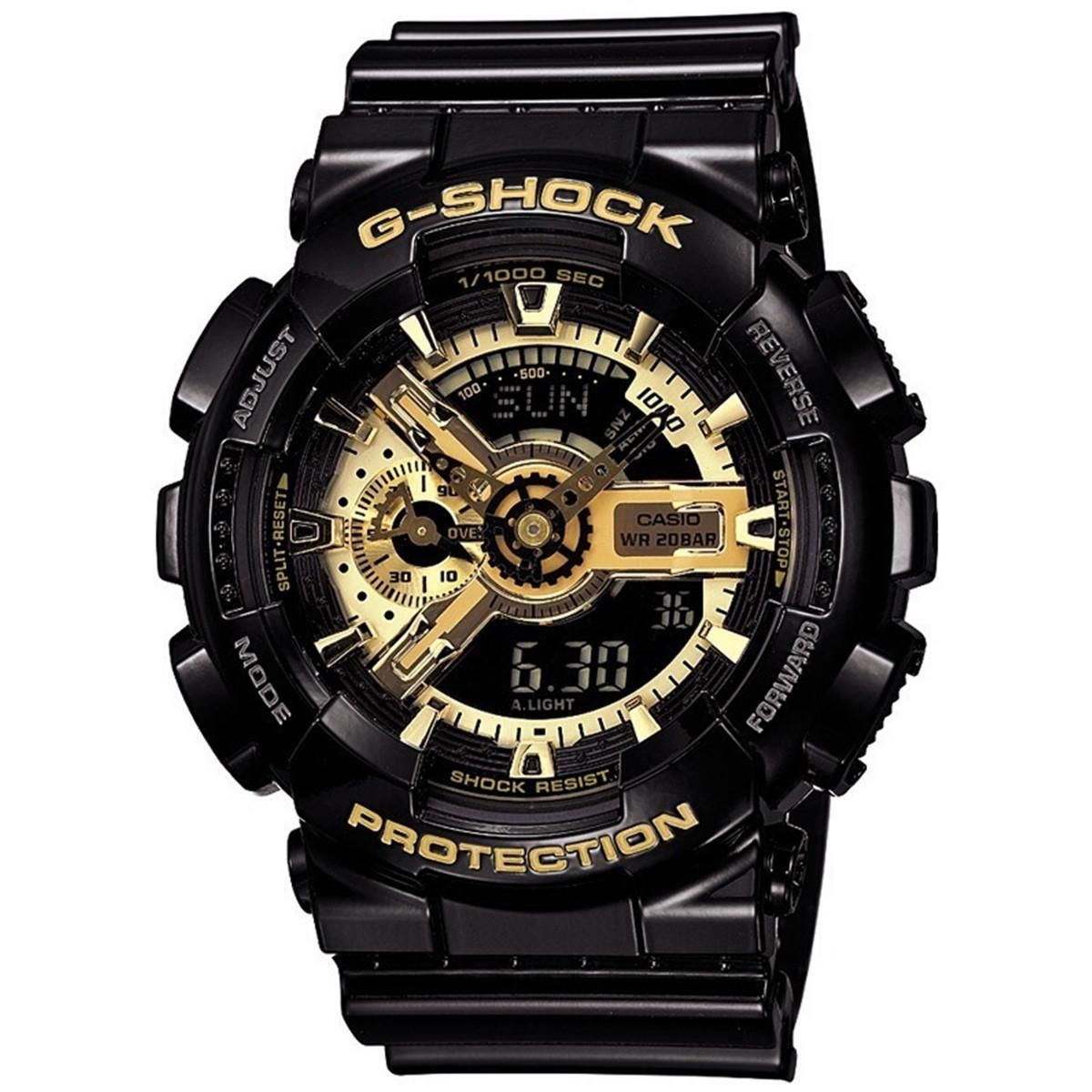 卡西欧（CASIO）G-SHOCK街头搭配利器 黑金男表石英手表防水 GA-110GB-1APR