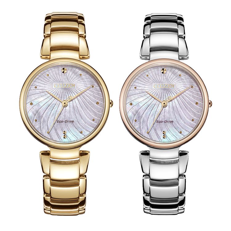 西铁城CITIZEN 光动能手表时尚简约女表EM0854-89Y/EM0853-81Y