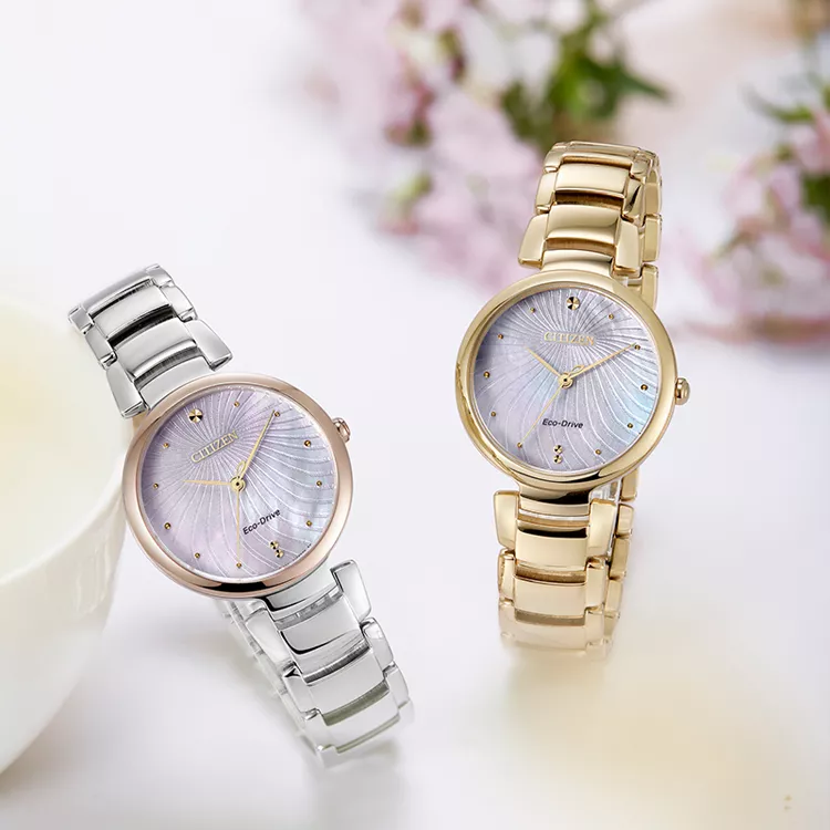 西铁城CITIZEN 光动能手表时尚简约女表EM0854-89Y/EM0853-81Y