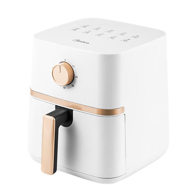 midea 美的 空气炸锅家用4.2L大容量旋钮操作无油电炸锅家用智能定时温控薯条炸鸡空炸锅 KZE401X9 精选