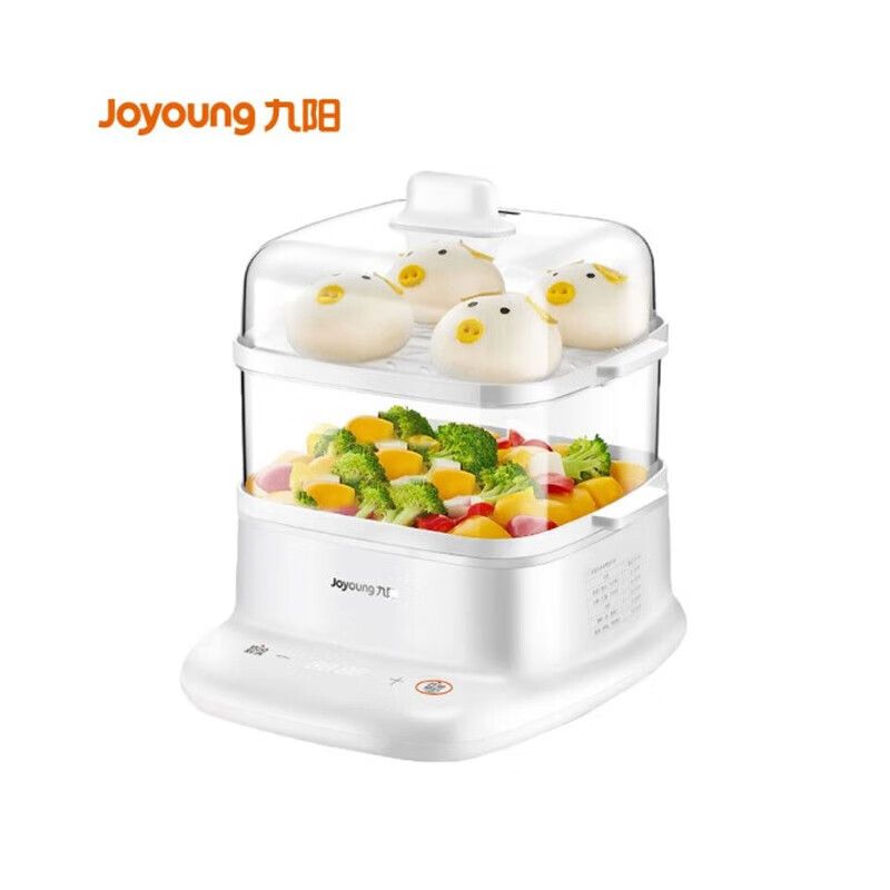 京东直供 九阳（Joyoung）家用多功能电蒸锅小蒸锅透明多层蒸笼 自动断电易清洗小型蒸菜蒸汽锅 DZ60Y-GZ1180