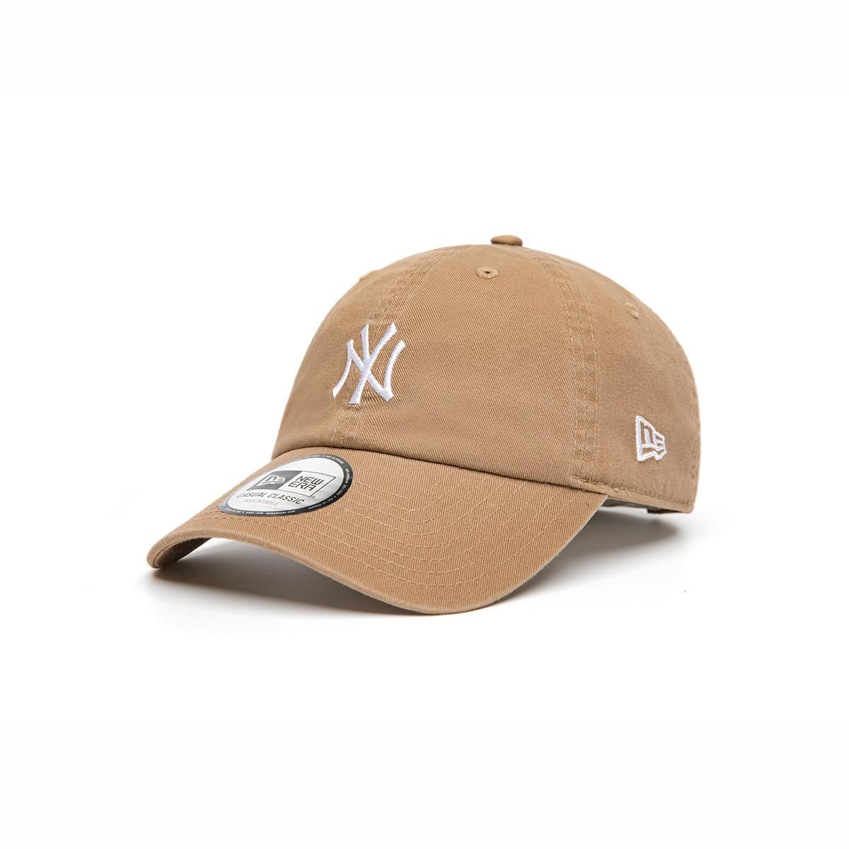 NEW ERA 潮牌春夏mlb帽子刺绣中标男女棒球帽NY防晒帽可调节鸭舌帽潮 卡其色 OSFM