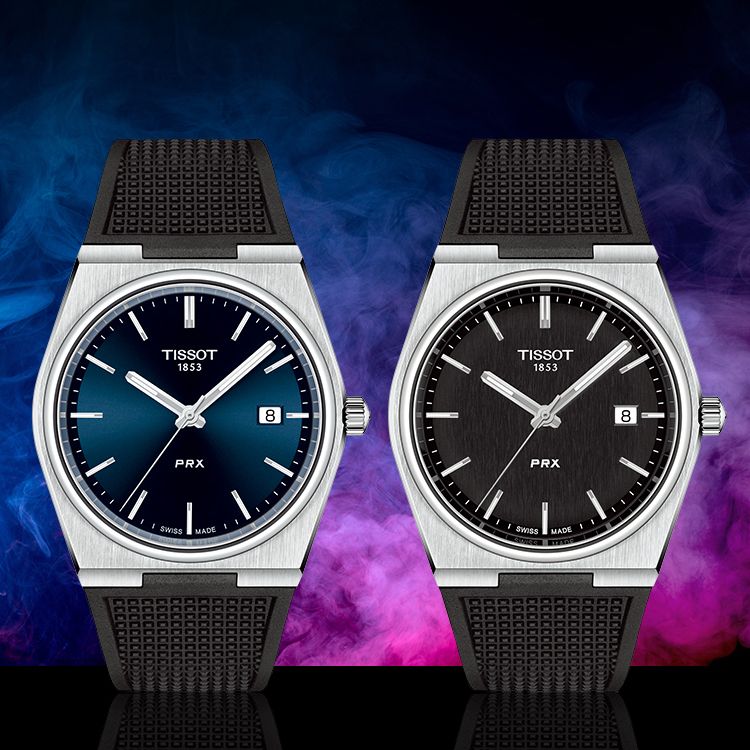TISSOT 天梭 PRX超级玩家系列橡胶带石英男表T137.410.17.041.00/T137.410.17.051.00