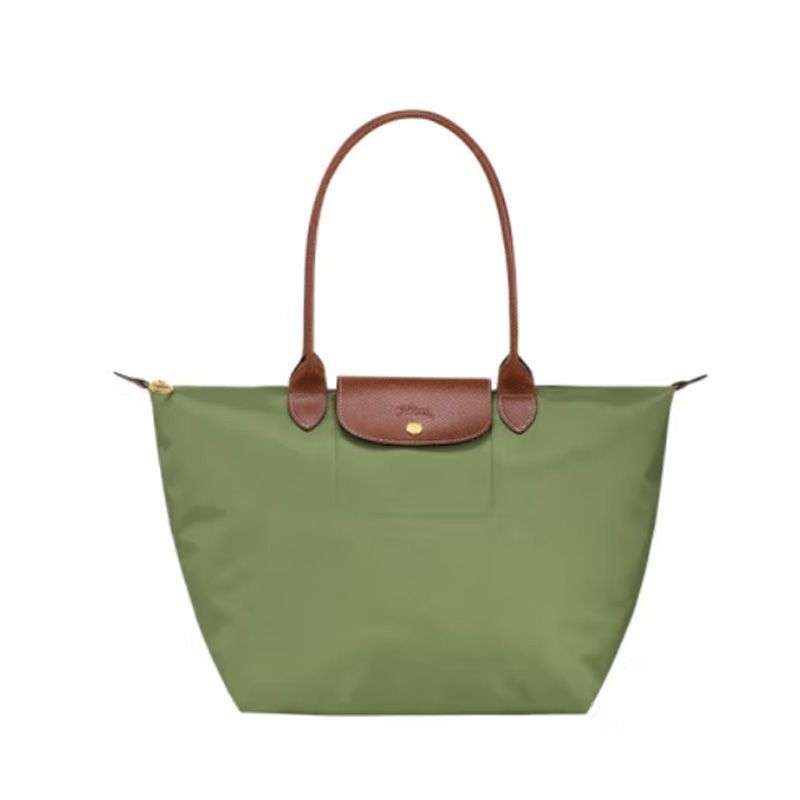 LONGCHAMP/珑骧 女士织物大号长柄手提包 苔藓绿 L1899089P77 法国进口 XUNAN 送礼好物