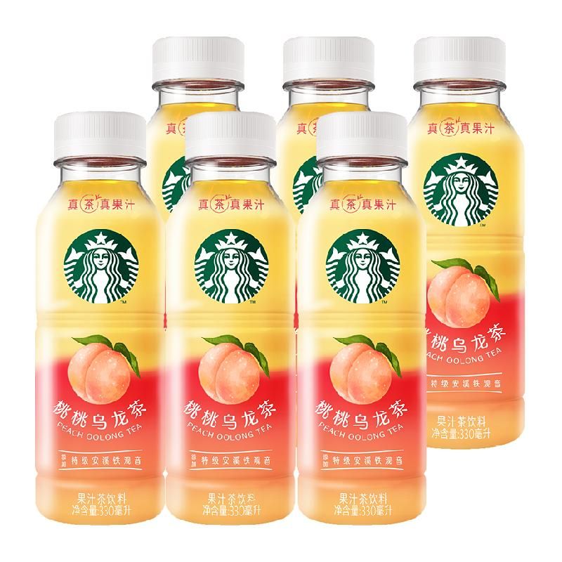 天猫 Starbucks/星巴克星茶饮桃桃乌龙茶果汁茶饮料330ml*6瓶 无规格 .