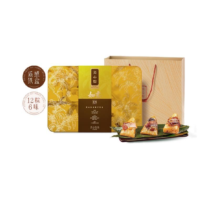 天猫 美心如意粽子礼盒 美心如意粽子礼盒（6口味12只） .