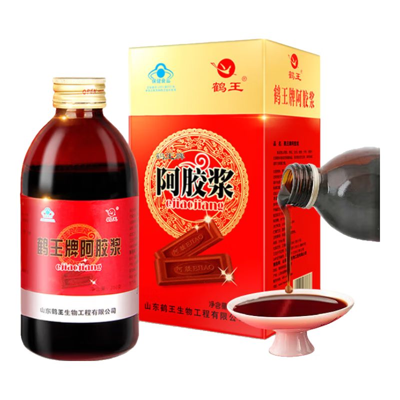 京东直供 鹤王阿胶浆300g当归红枣枸杞女士滋补品免疫调节口服液补气养血阿胶浆