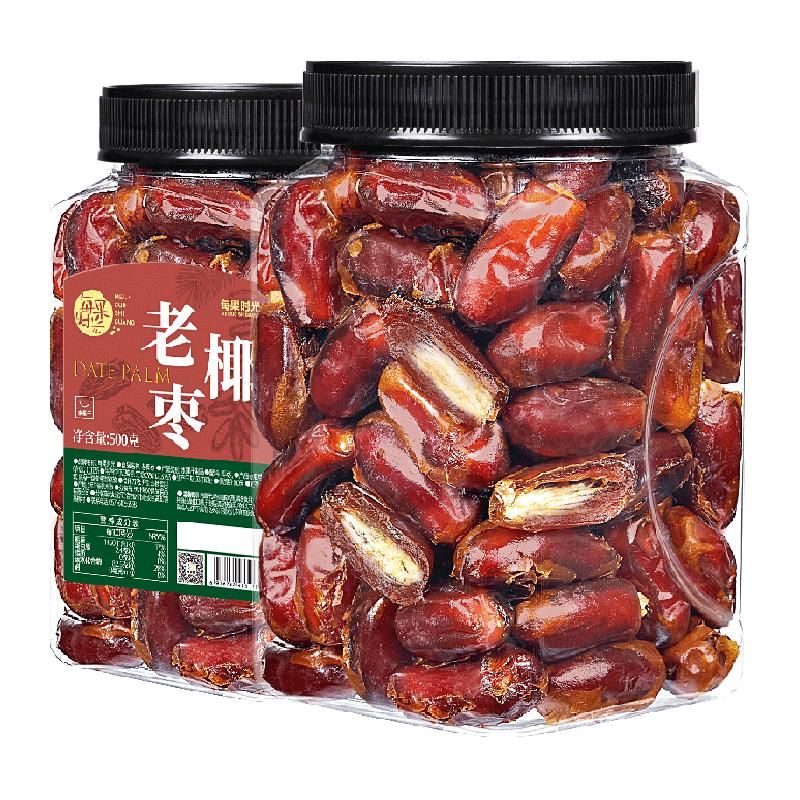 天猫 每果时光老椰枣500g新鲜蜜饯果干黑椰枣非红枣灰枣休闲零食 .