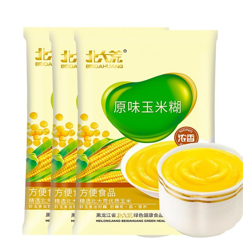天猫 北大荒玉米糊 375g*3包 原味 .