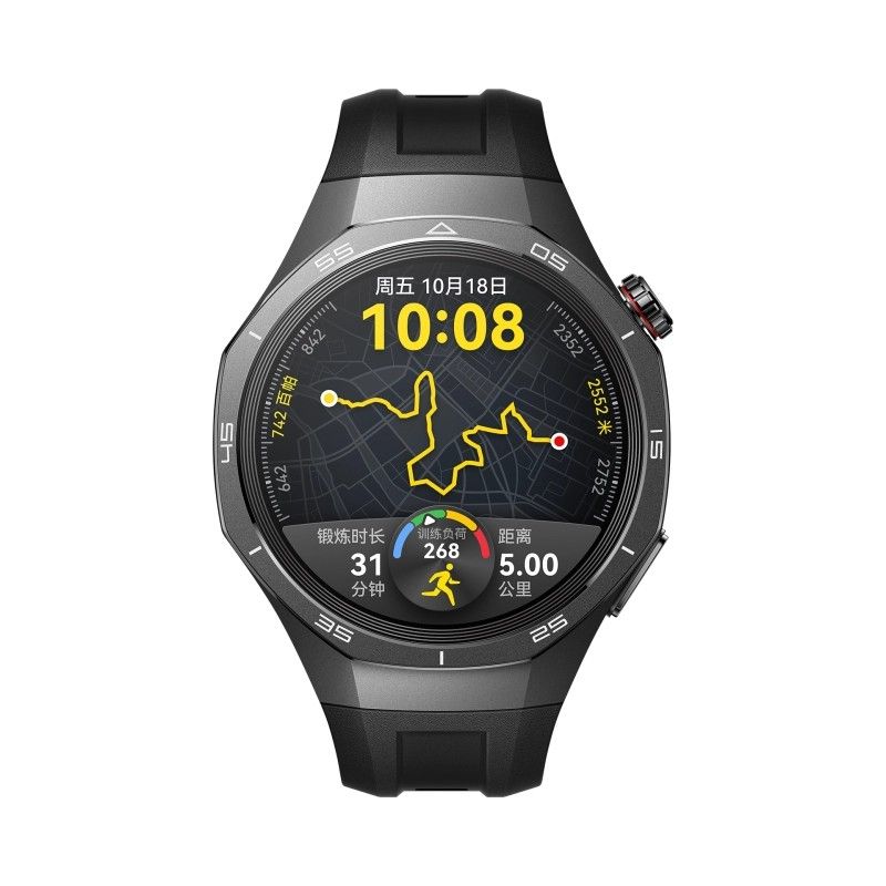 HUAWEI 华为WATCH GT 5 Pro46mm曜石黑氟橡胶表带