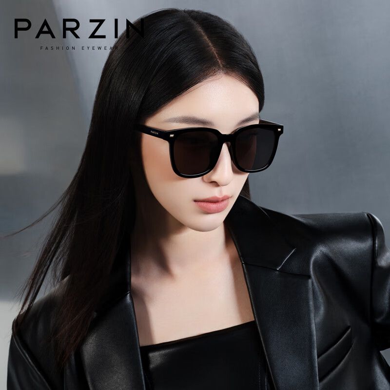 京东直供 帕森（PARZIN）偏光太阳镜 范丞丞款黑超男女通用潮搭开车防晒驾驶墨镜男PZ92120