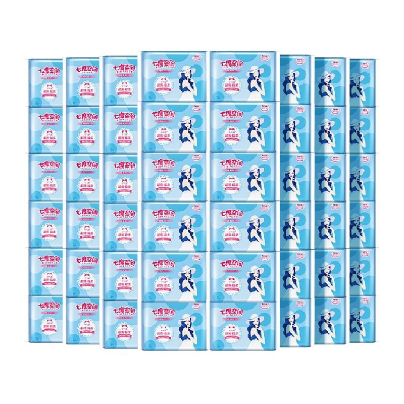 天猫 七度空间优雅系列超薄加长日用卫生巾275mm48包共240片装 .