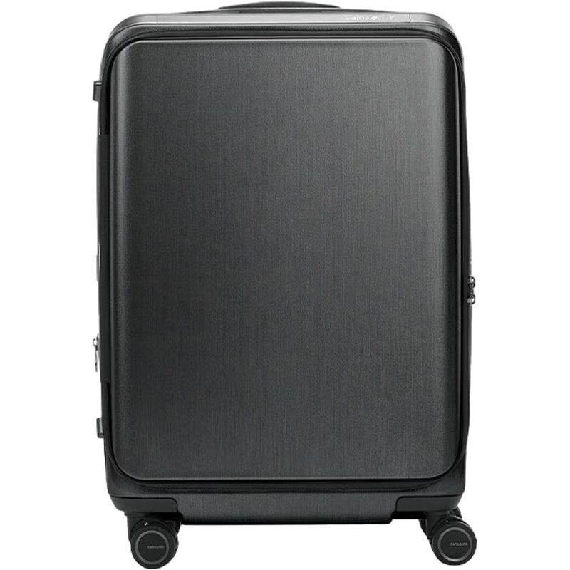 京东直供 新秀丽（Samsonite）行李箱28英寸拉杆箱前开口深仓商务旅行箱QO9拉丝黑密码箱