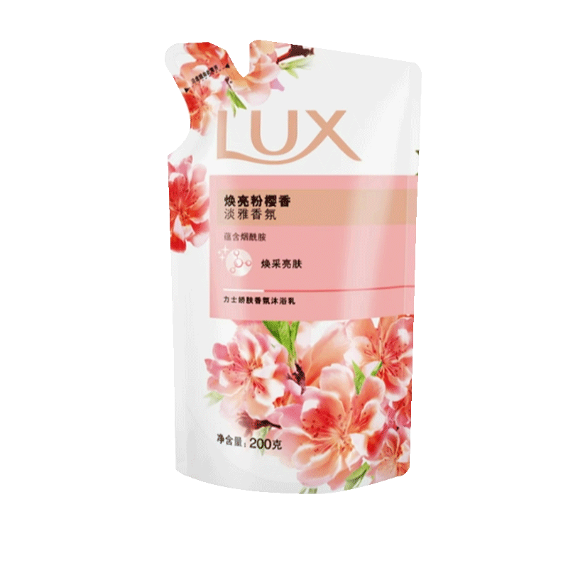 力士 娇肤香氛沐浴乳焕亮粉樱香200ml体验装袋装fy