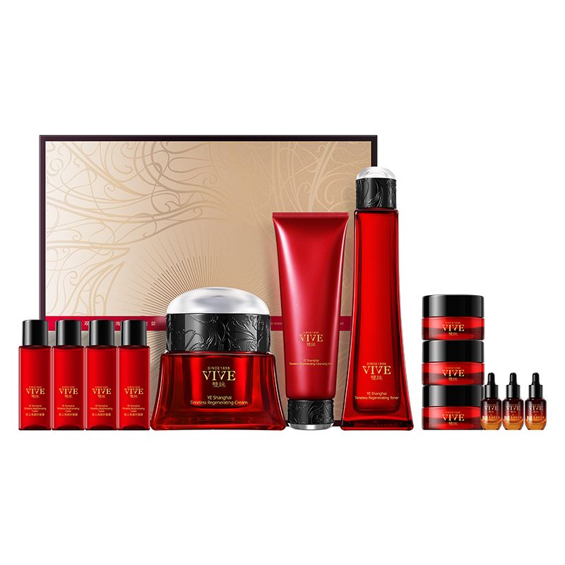双妹 夜上海尊享套装（洁面乳120ml+蜜露100ml+精华霜50g+蜜露50ml*4）【赠玉容霜5G*3+玉容油5G*3】