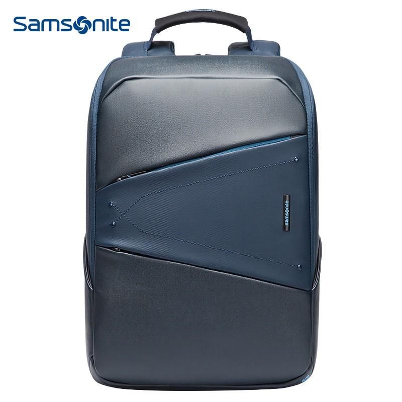 易购 新秀丽（Samsonite）电脑双肩包 笔记本商务背包15.6英寸苹果书包 BP4*11002 深蓝色 深蓝色