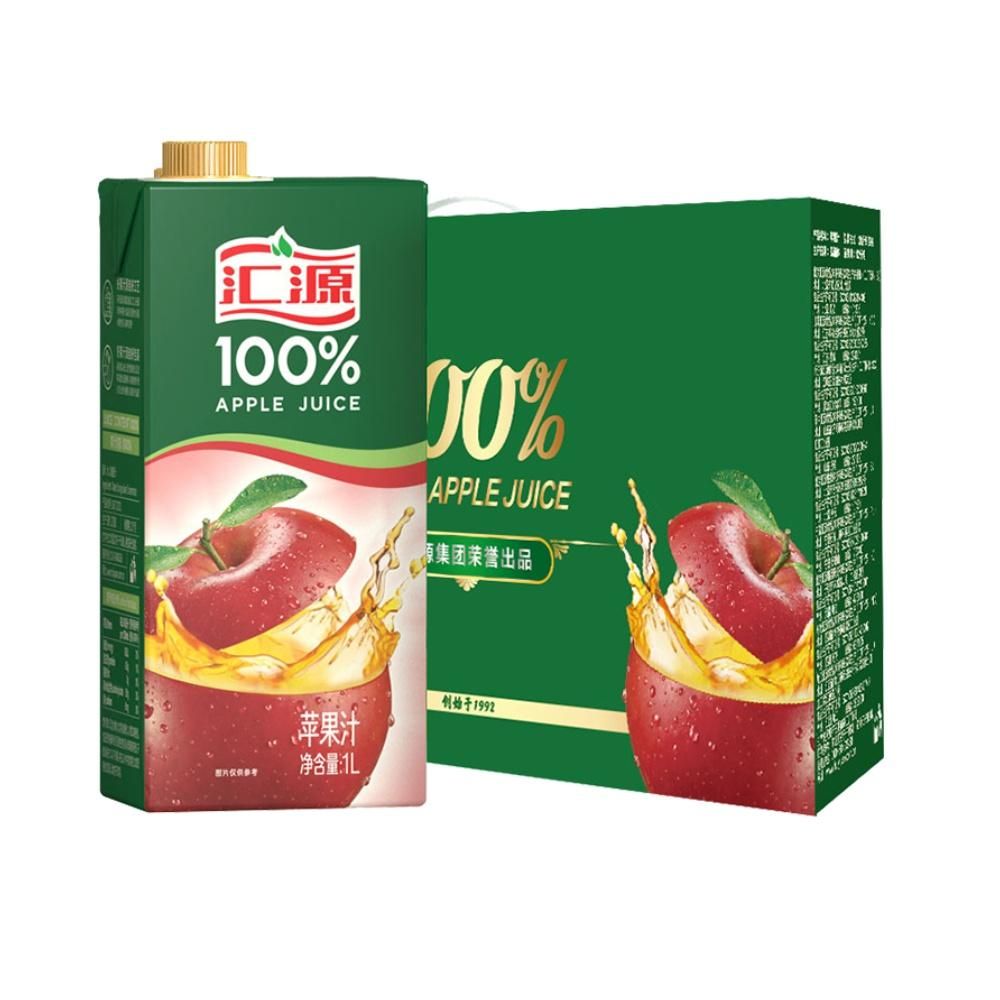 天猫 汇源100%苹果汁1000ml*6盒果汁饮料饮品整箱 无规格 .