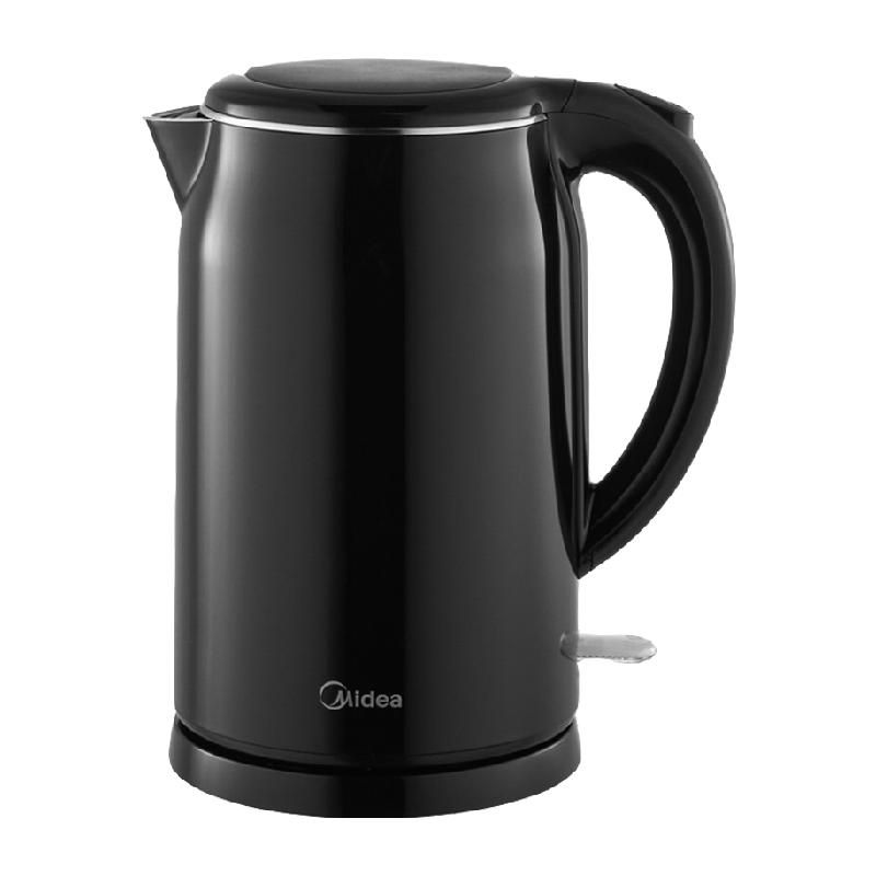天猫 美的电热水壶全自动断电家用烧水壶办公室宿舍一体大容量双层防烫 幻影黑【双层隔热】 .
