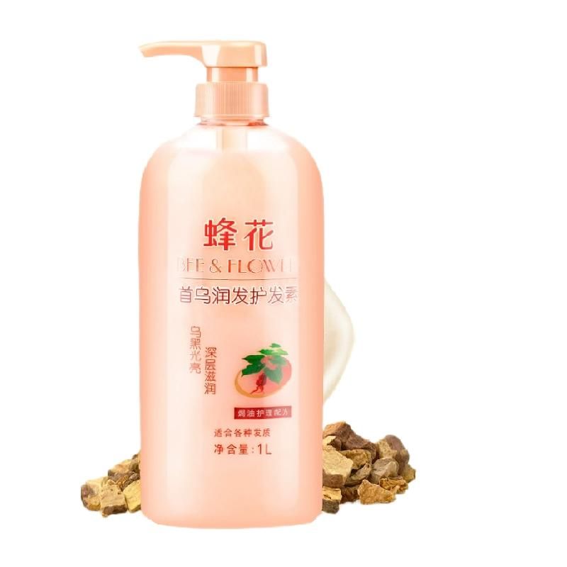 天猫 蜂花护发素正品含首乌柔顺顺滑瓢柔改善毛躁干枯秀发官方正品 1000ml .