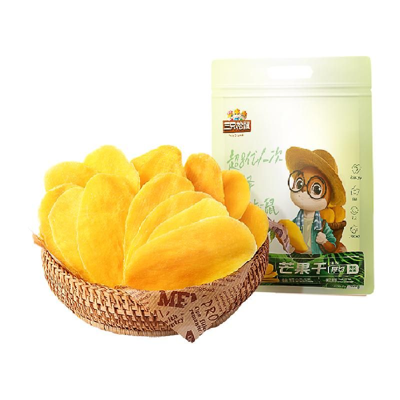 天猫 三只松鼠芒果干量贩装芒果果干蜜饯果脯水果干网红休闲零食小吃 1件 .