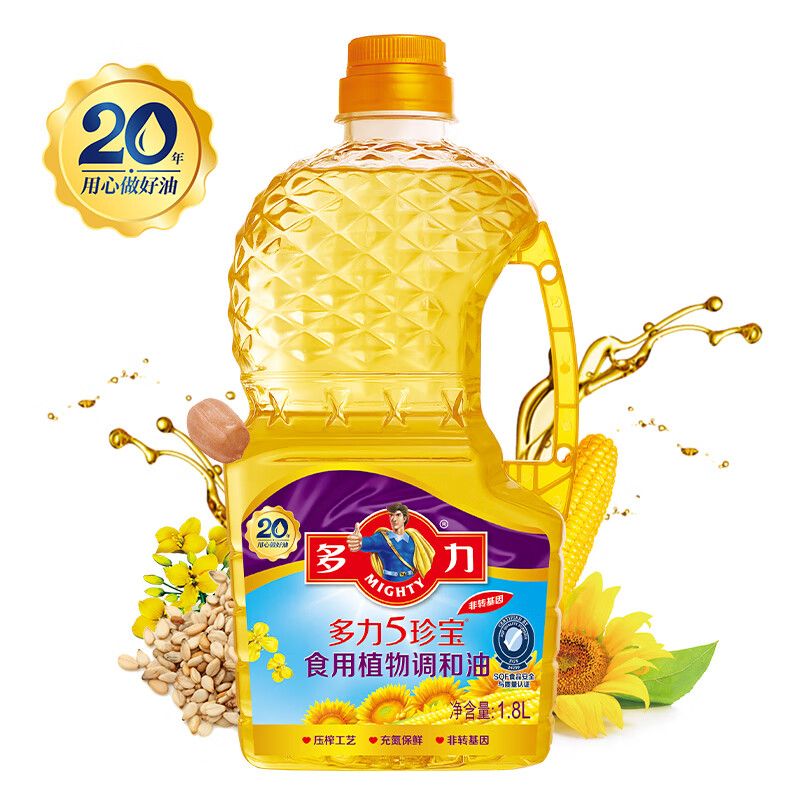 多力 非转基因5珍宝食用调和油1.8L