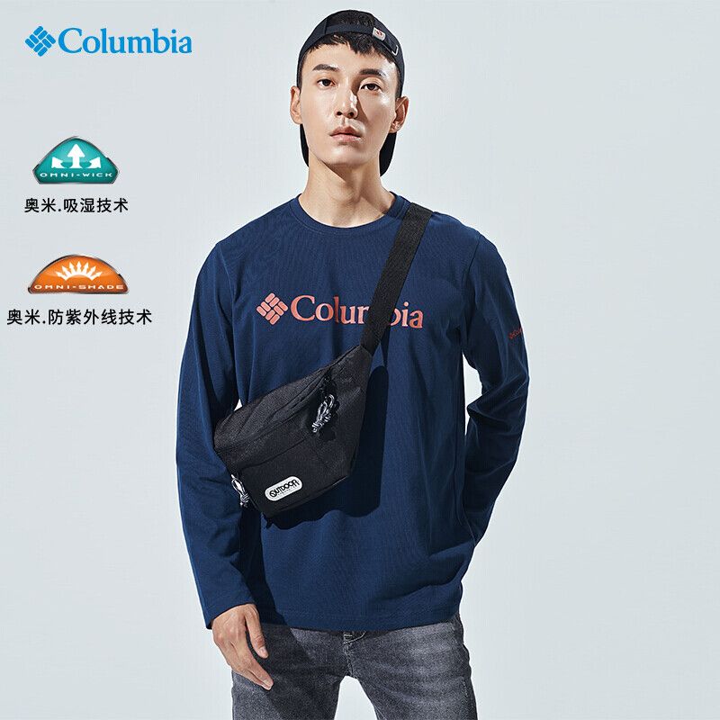 京东直供 Columbia哥伦比亚长袖T恤男春秋卫衣防紫外线针织打底衫PM1421 464 S