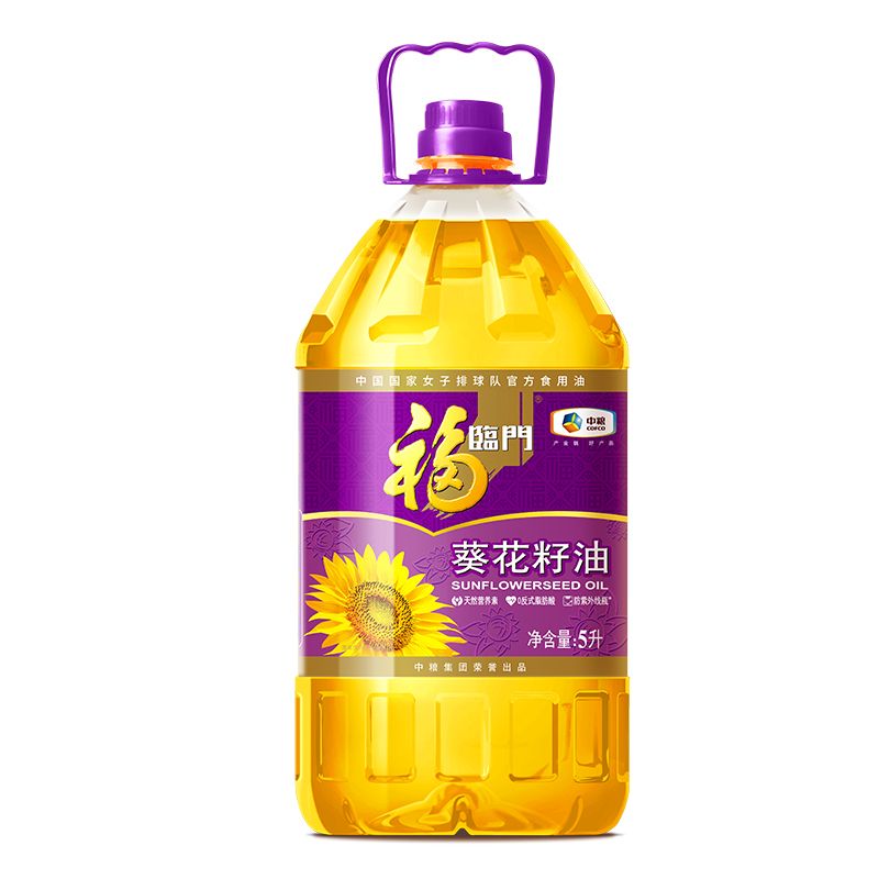 福临门 食用油 压榨一级充氮保鲜葵花籽油5L 中粮出品
