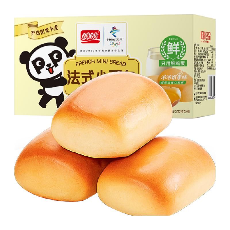 天猫 盼盼法式小面包1kg*1箱整箱早餐包蛋糕点欧包休闲零食品小吃吐司 奶香味；1件 .