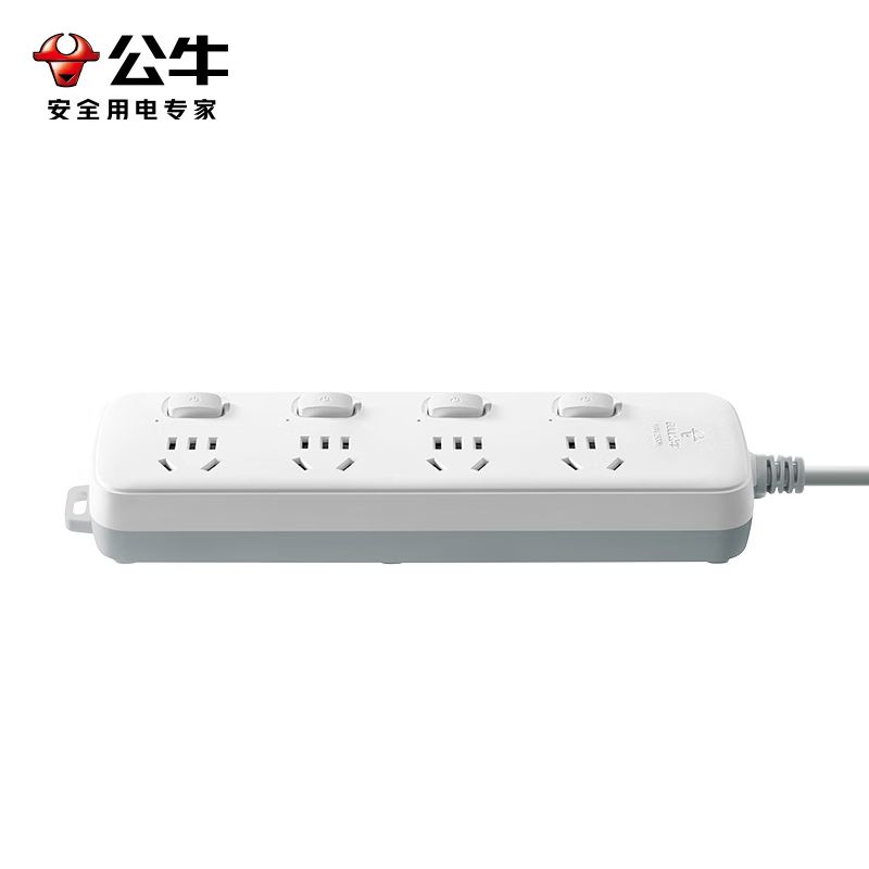 公牛 （BULL）新国标插座4孔全长1.8m GN-S1043