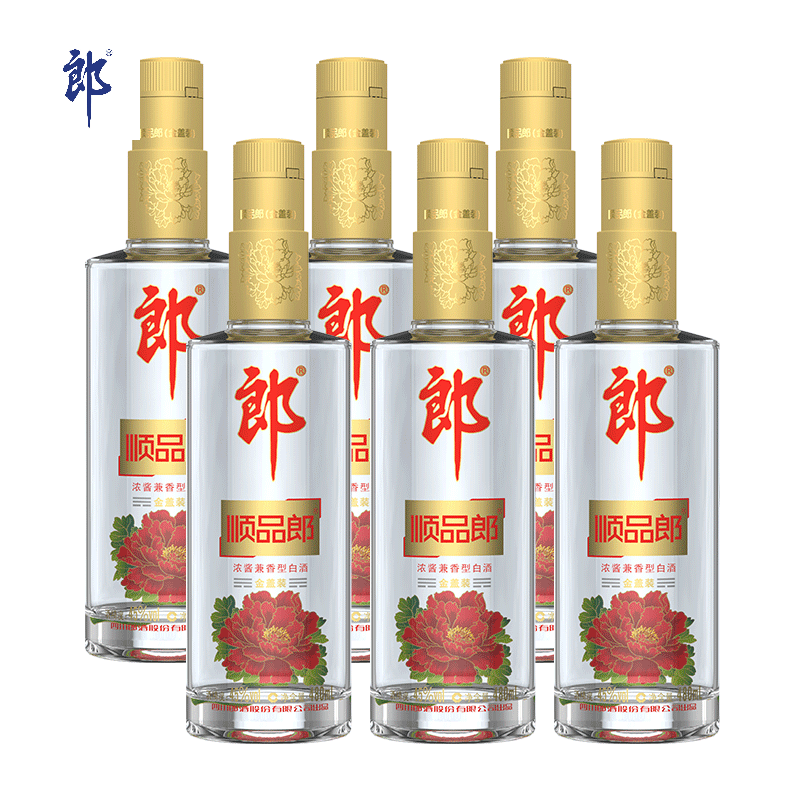 郎 顺品郎（金盖装）45度兼香型白酒480ml*6瓶