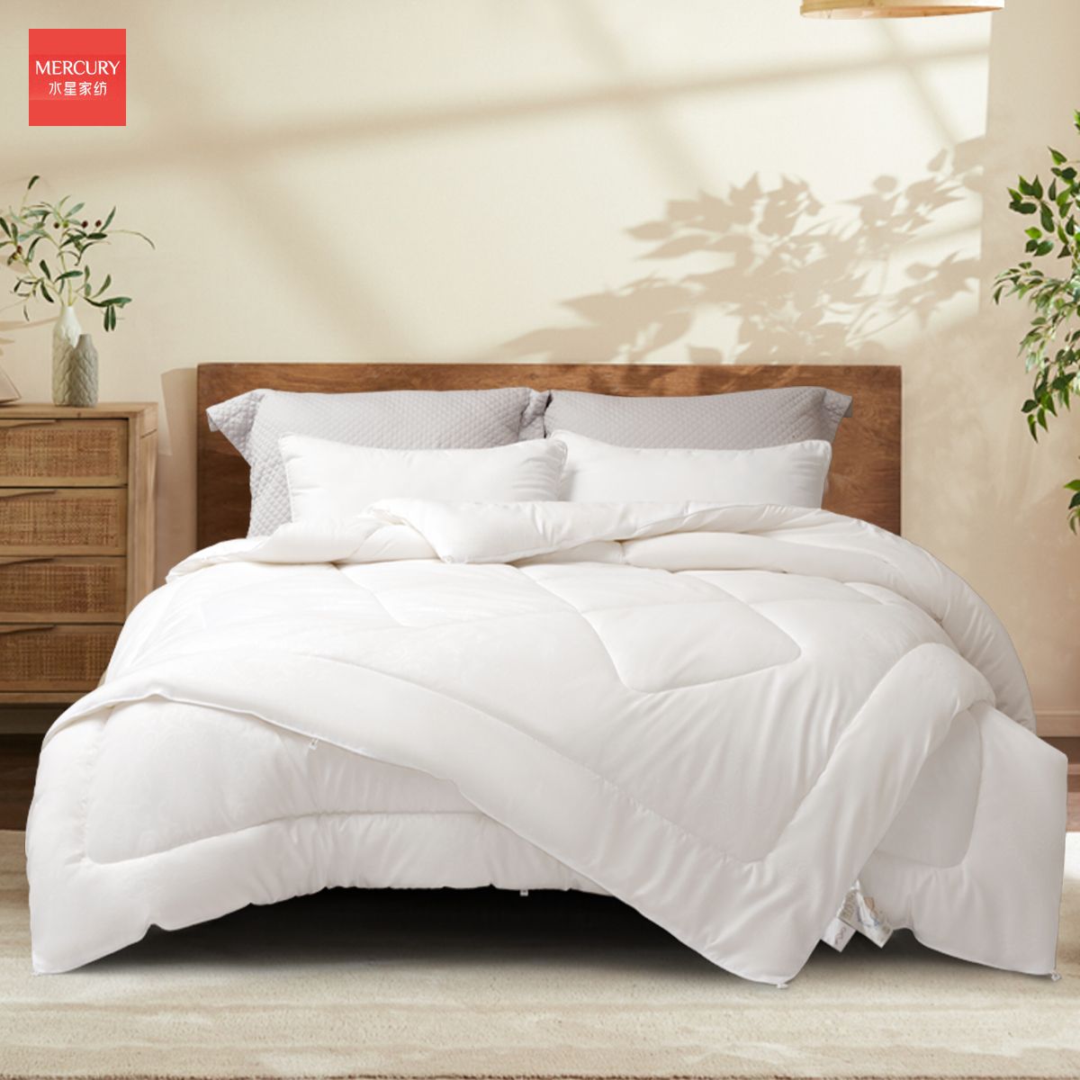 Mercury/水星家纺 雪影如梦抗菌二合一被200cm×230cm