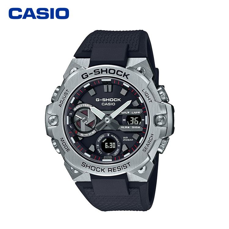CASIO 卡西欧【24期免息赠蓝牙耳机】 G-SHOCK GST-B400系列 太阳能动力男士手表